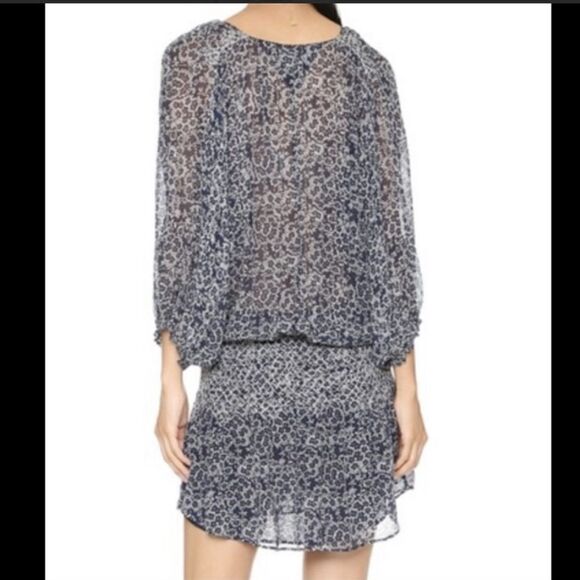 New Ulla Johnson Samir’s Blue Silk Mini Dress Size 8 - Picture 7 of 16